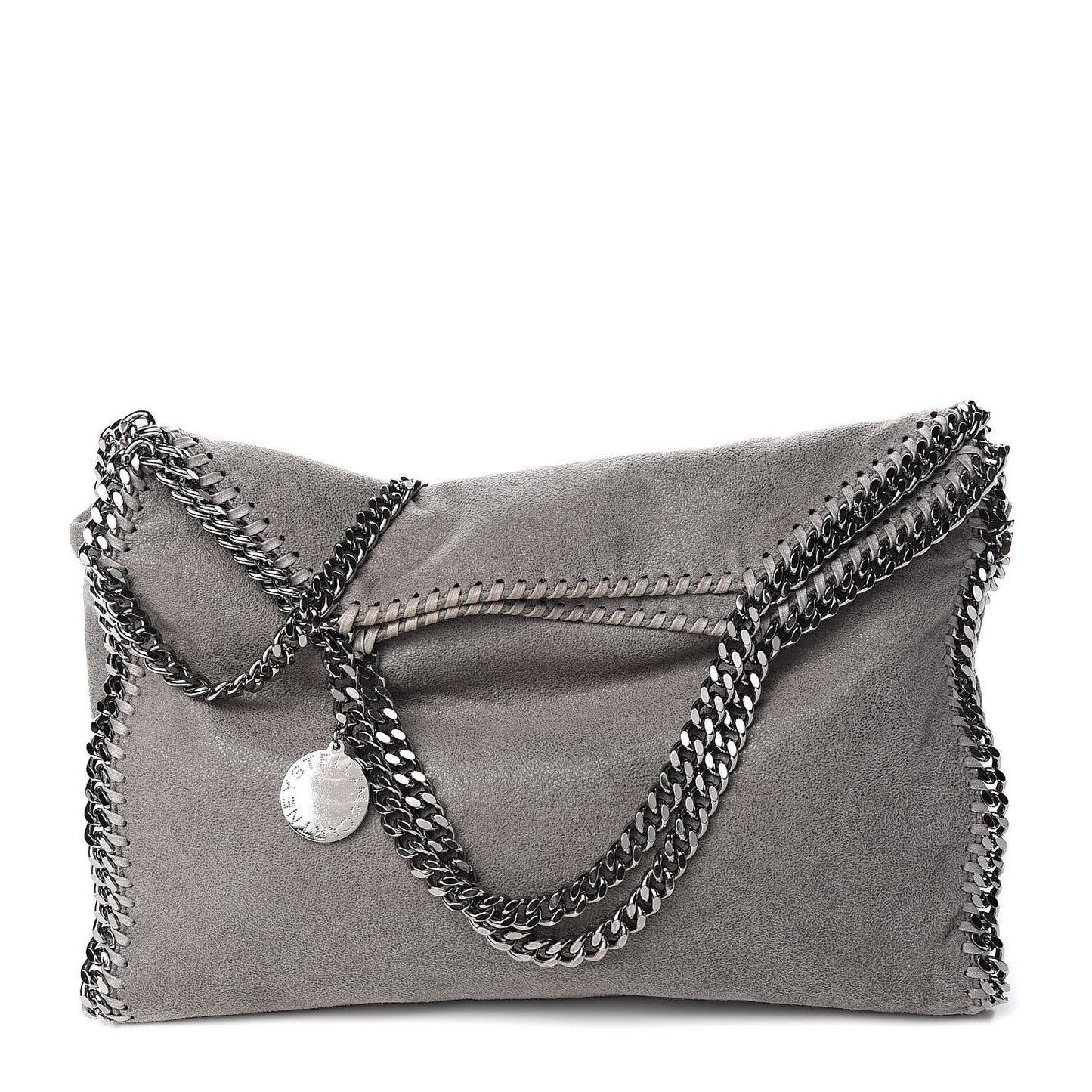 Shaggy Deer Falabella Fold Over Tote Grey