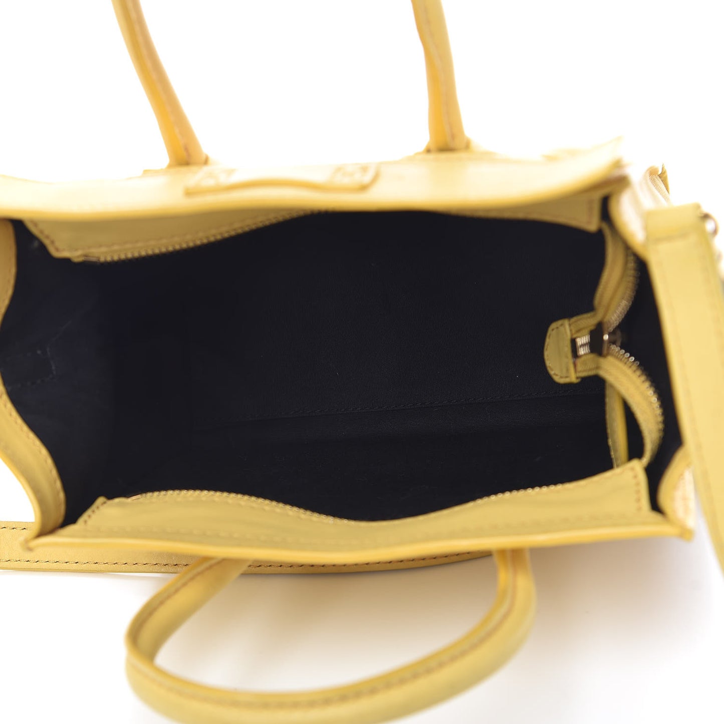 Smooth Calfskin Nano Luggage Citron