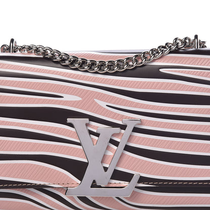 Louis Vuitton Calfskin Embossed Chain Louise MM Beige 9 of 11