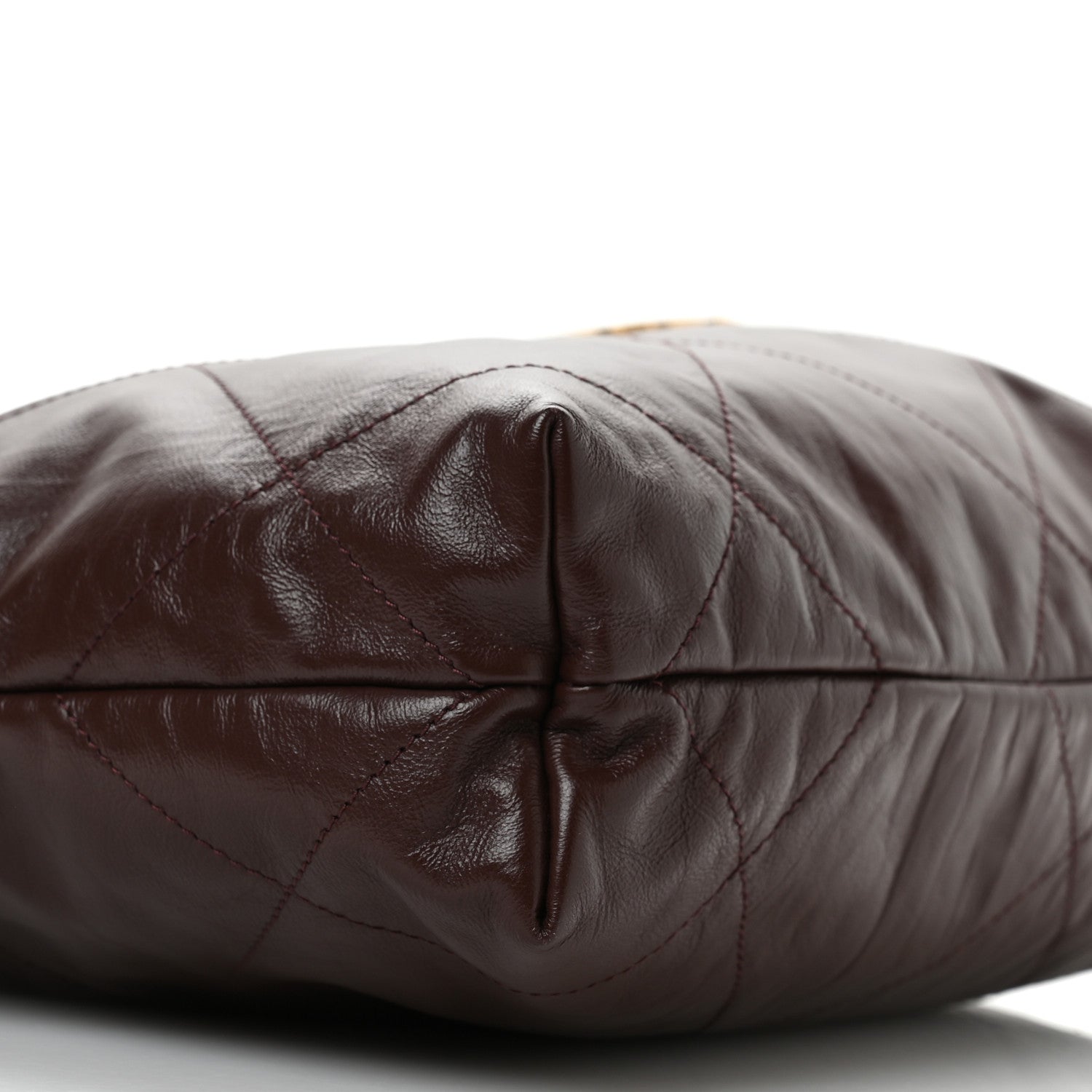 Chanel Shiny Calfskin Quilted Small Chanel 22 Dark Brown 10 of 11