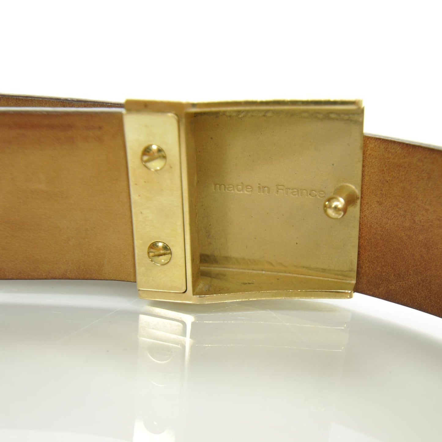 Damier Ebene LV Paris Belt Gold