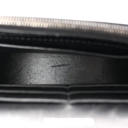 Balenciaga Shiny Calfskin Monochrome Crocodile Embossed Hourglass Chain Bag Black 5 of 9