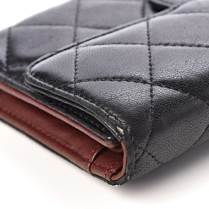 Chanel Lambskin Quilted Large Flap Wallet Black 11 of 12
