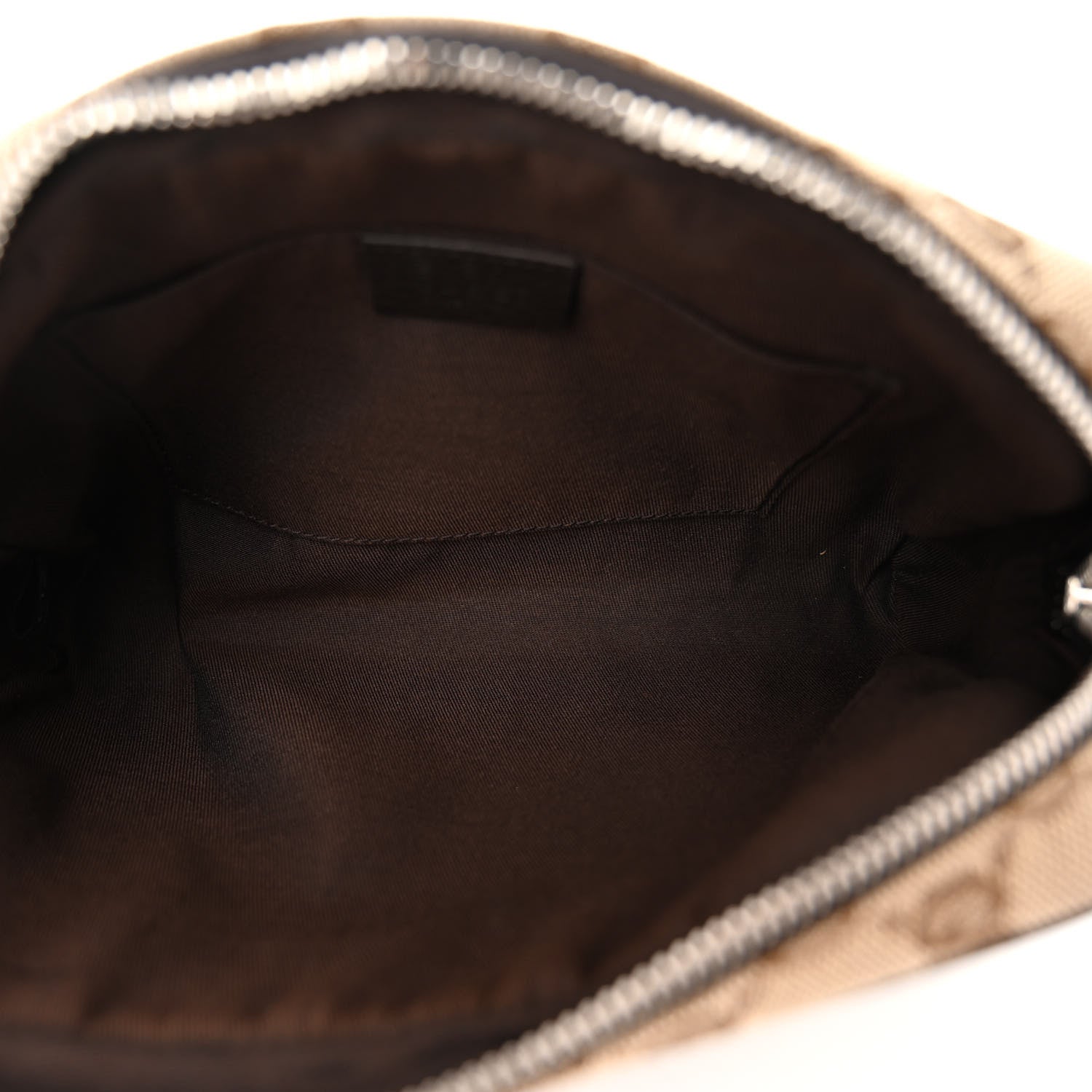 Gucci Monogram Dollar Calfskin Belt Bag Beige Ebony Testa di Moro Marrone Scuro 5 of 11