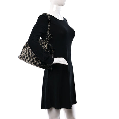 Chanel Patent Hand Embroidered Large Just Mademoiselle Black 2 of 9