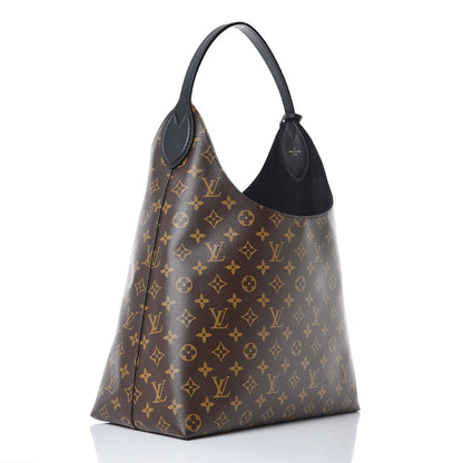 Louis Vuitton Monogram Flower Hobo Black 3 of 8
