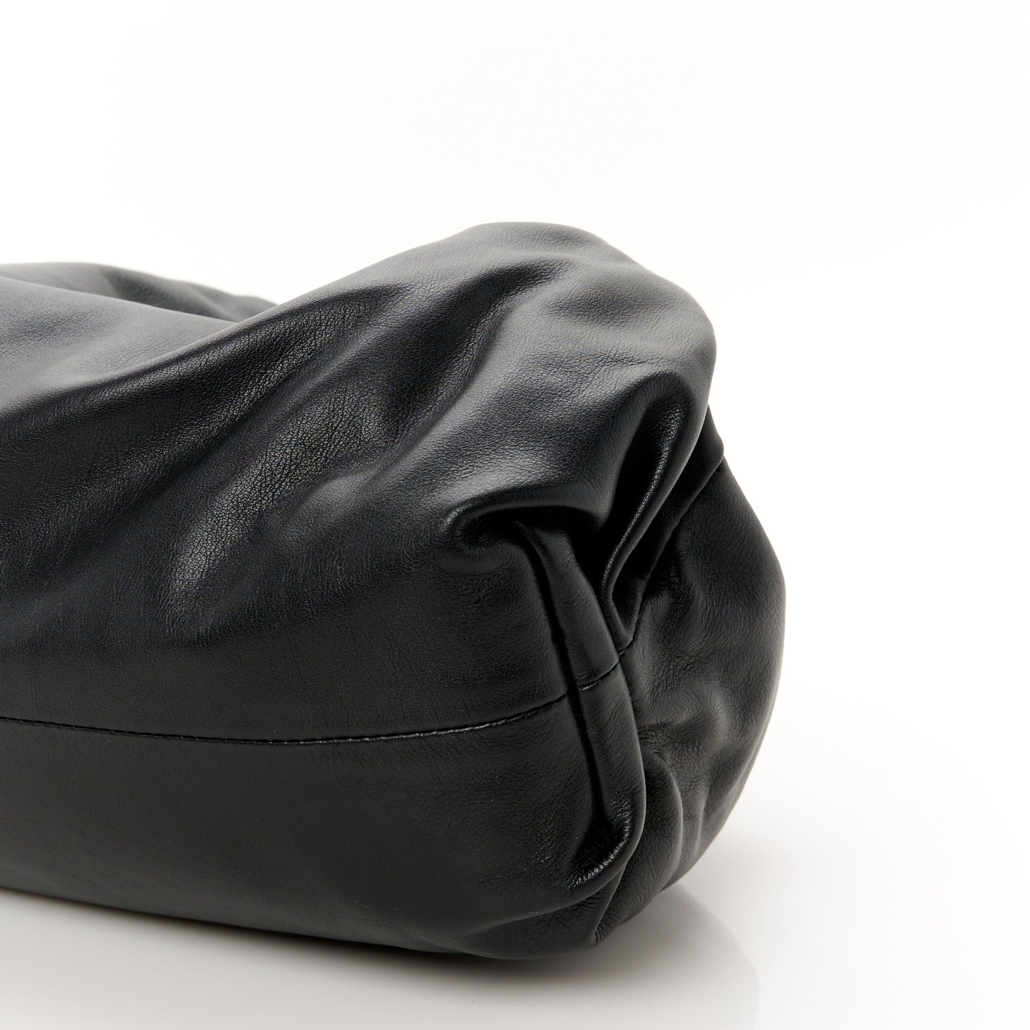Smooth Butter Calf The Pouch Oversized Clutch Black