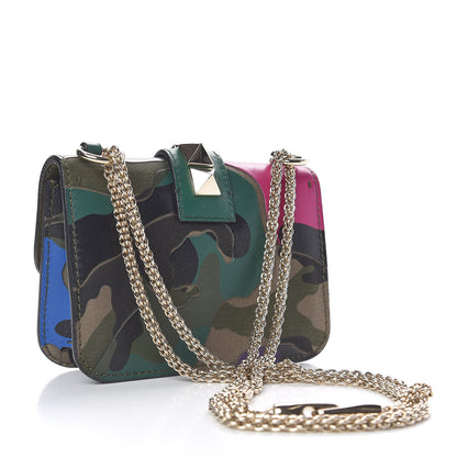 Valentino Garavani Nappa Canvas Camouflage Mini Glam Lock Rockstud Flap Multicolor 3 of 12