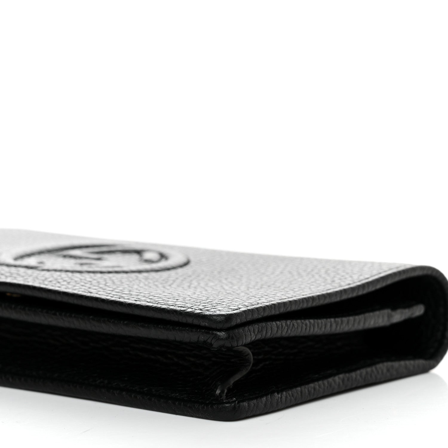 Gucci Pebbled Calfskin Soho Wallet On Chain Black 9 of 9
