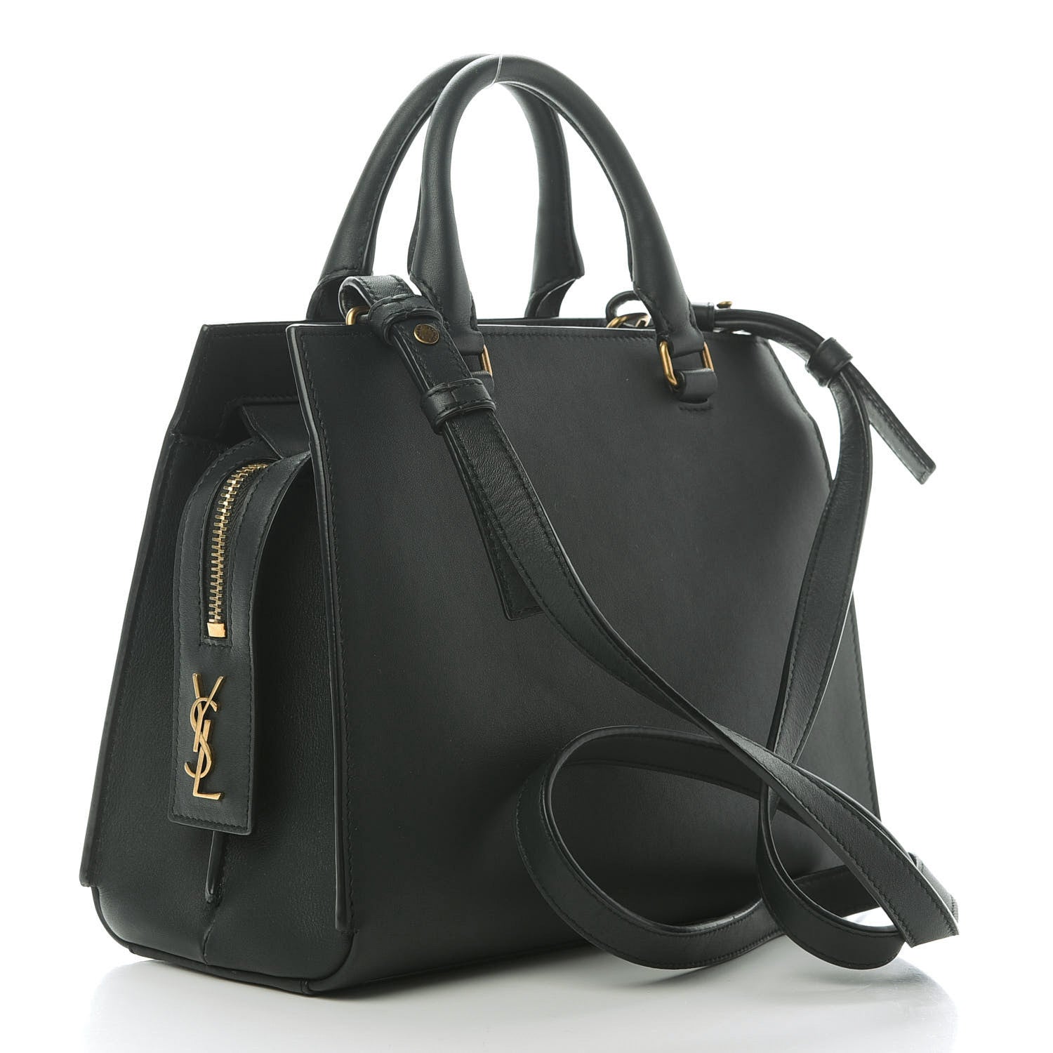 Saint Laurent Smooth Calfskin Small East Side Tote Dark Green 3 of 10