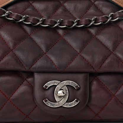 Chanel Calfskin In The Mix Jumbo Flap Burgundy 8 of 10
