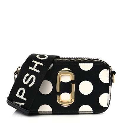 Marc Jacobs Saffiano The Dot Snapshot Camera Bag Black White 1 of 11