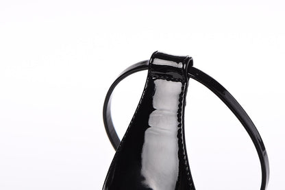 Gucci Patent Crystal Removable Bow Sandals 38.5 Black 14 of 15