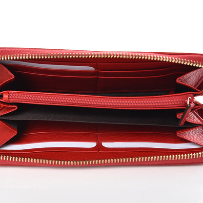 Gucci Pebbled Calfskin Soho Zip Around Wallet Red 5 of 9
