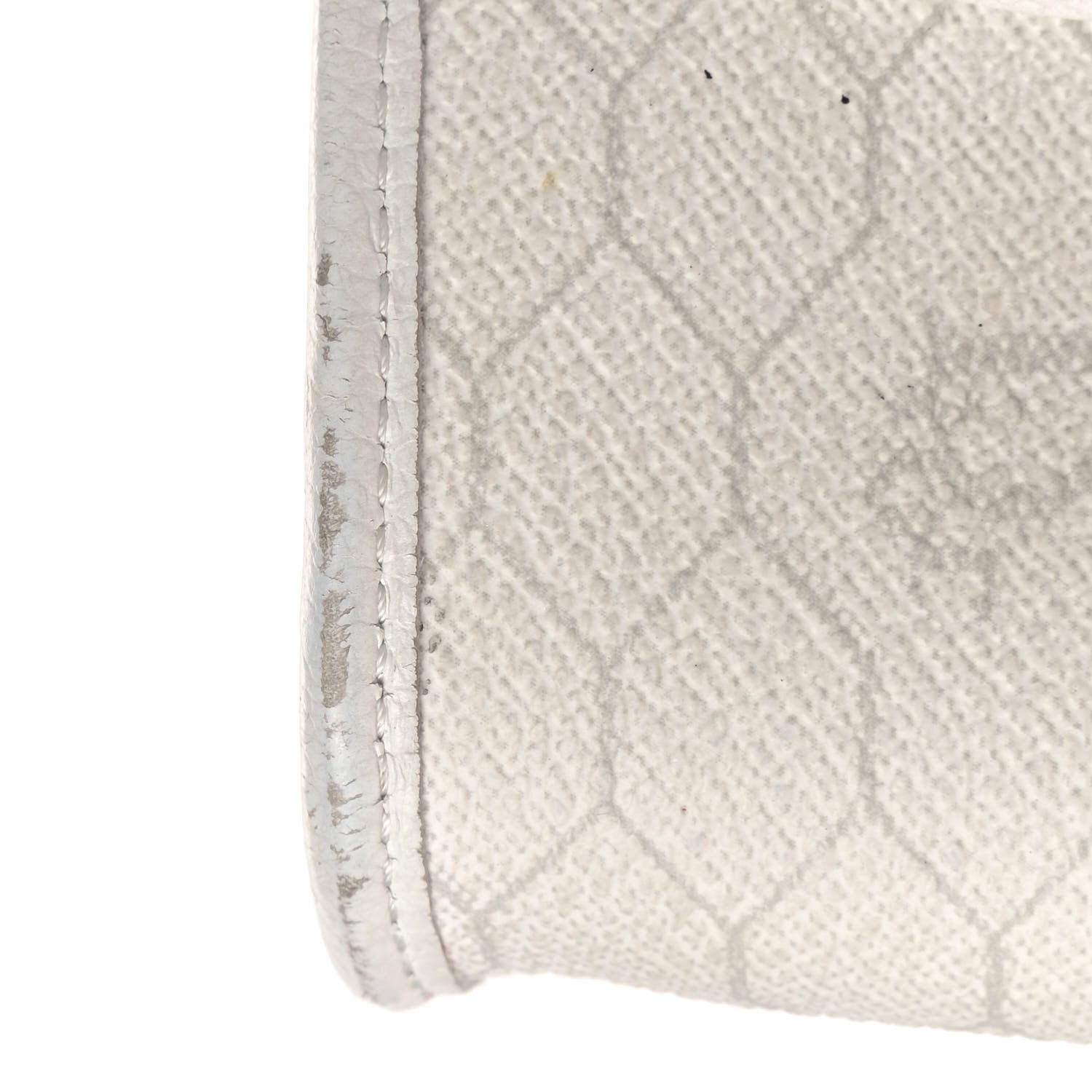 Christian Dior Monogram Chain Flap White 10 of 18