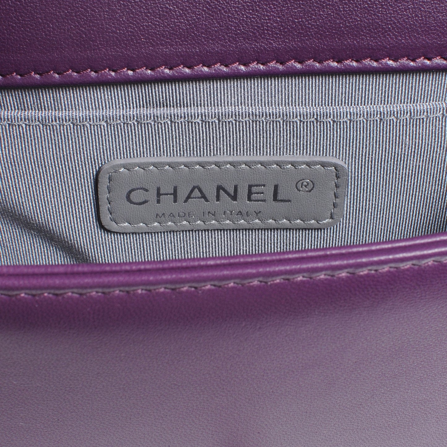 Velvet Quilted Small Boy Flap Purple