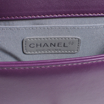 Chanel Velvet Quilted Small Boy Flap Purple 5 of 8