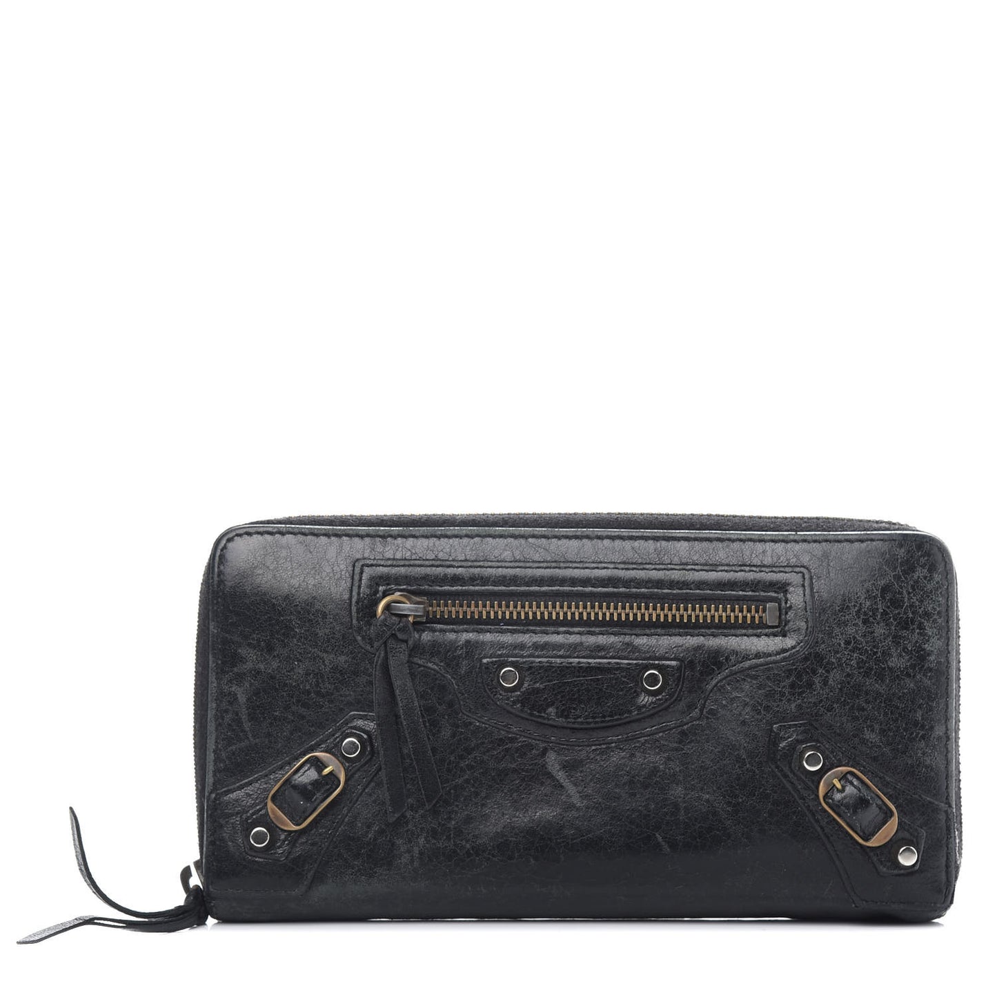 Agneau Classic Hardware Continental Zip Around Wallet