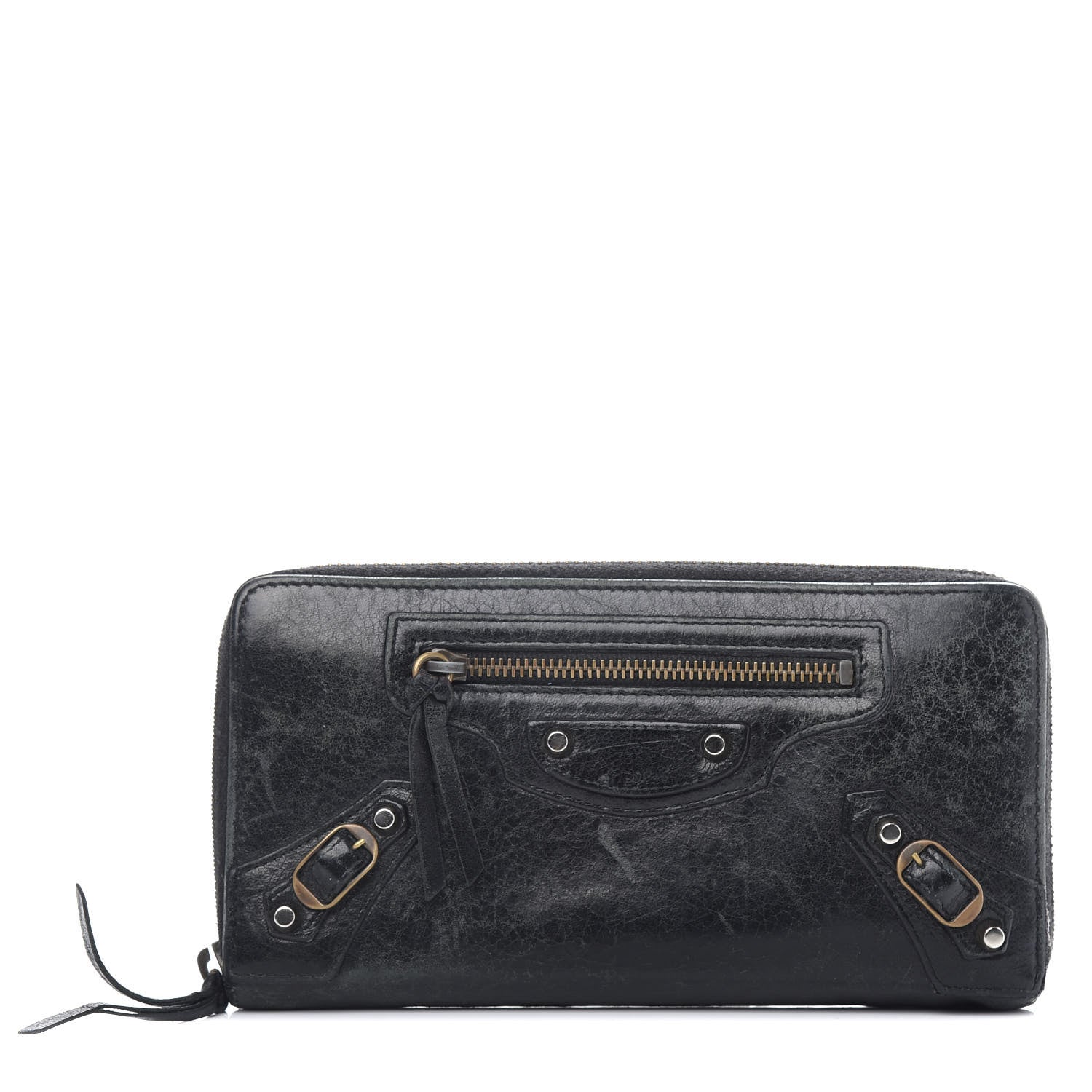 Balenciaga Agneau Classic Hardware Continental Zip Around Wallet 1 of 5