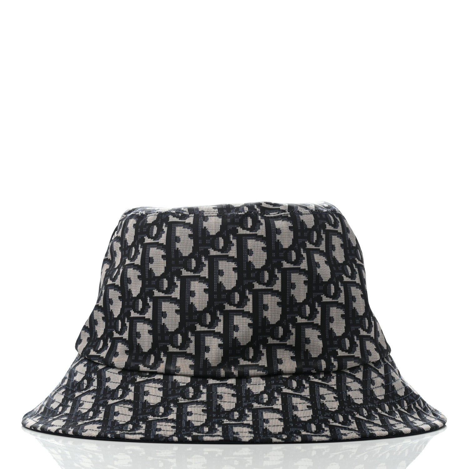 Christian Dior Oblique Reversible Teddy-D Brim Bucket Hat 57 Blue 5 of 13