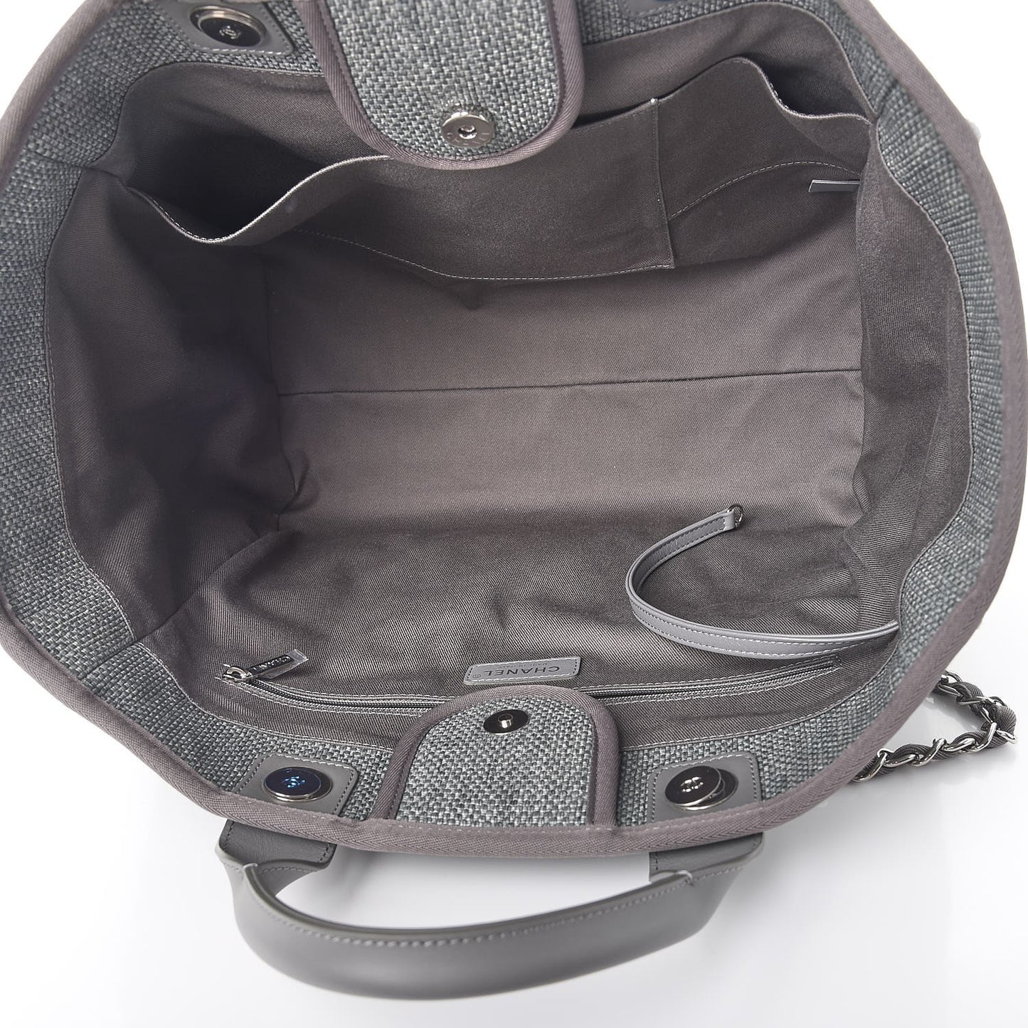 Canvas Large Deauville Tote Grey