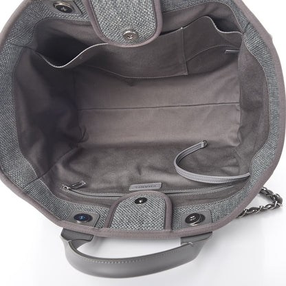 Chanel Canvas Large Deauville Tote Grey 5 of 8