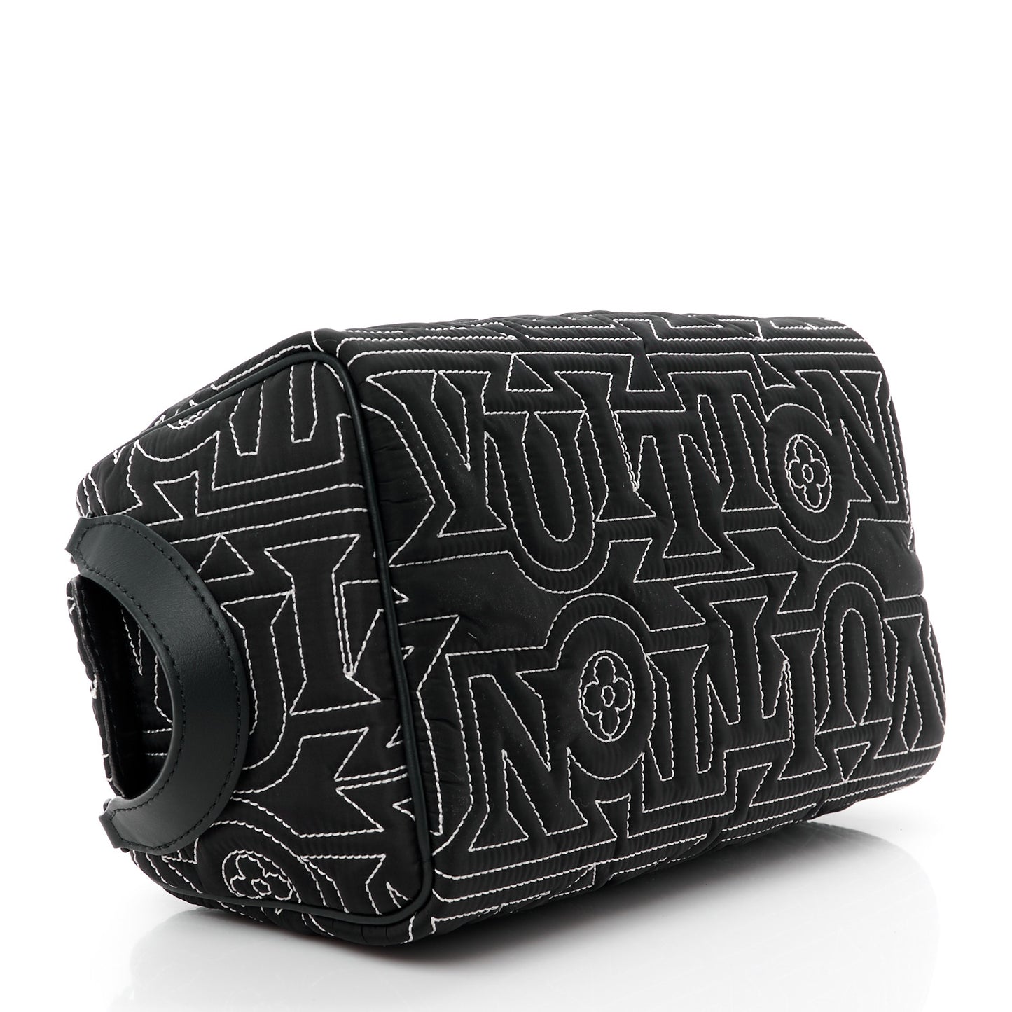 Nylon Dopp Kit Snow Pouch Black