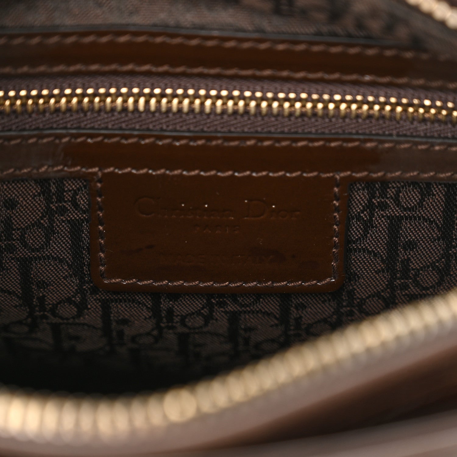 Christian Dior Patent Cannage Medium Lady Dior Dark Brown 6 of 14