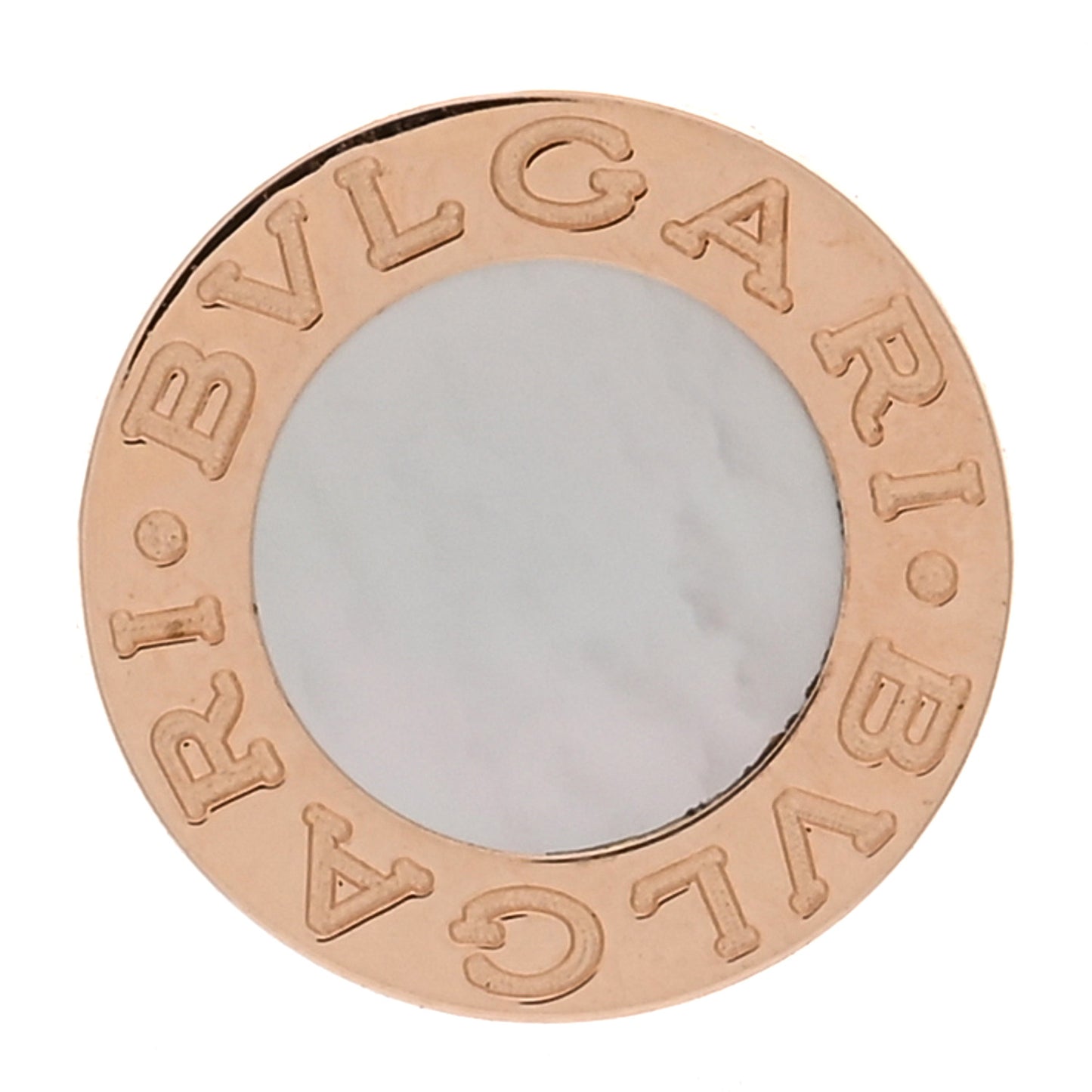 18K Rose Gold Mother of Pearl BVLGARI BVLGARI Single Stud Earring