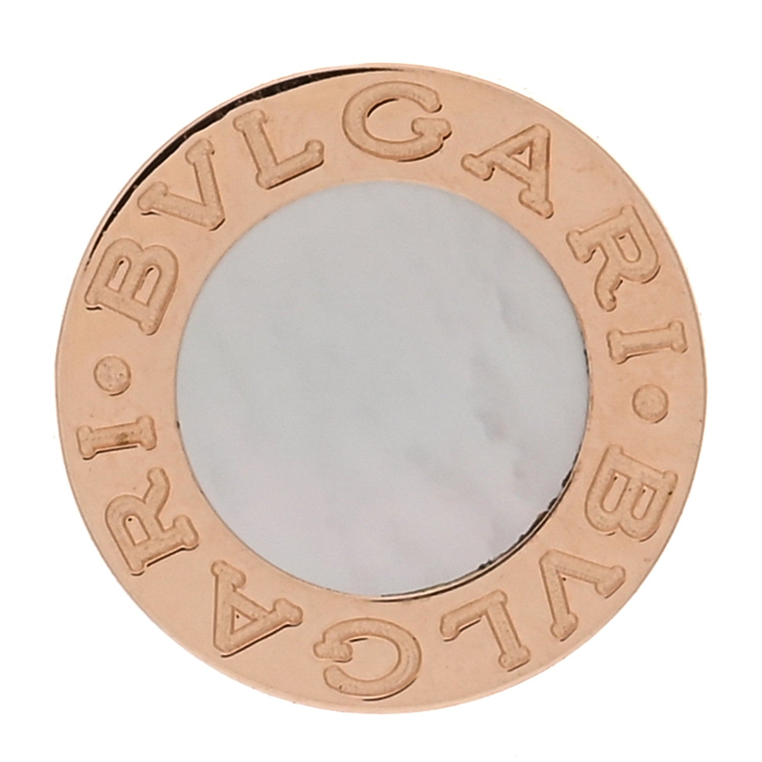 Bulgari 18K Rose Gold Mother of Pearl BVLGARI BVLGARI Single Stud Earring 1 of 4