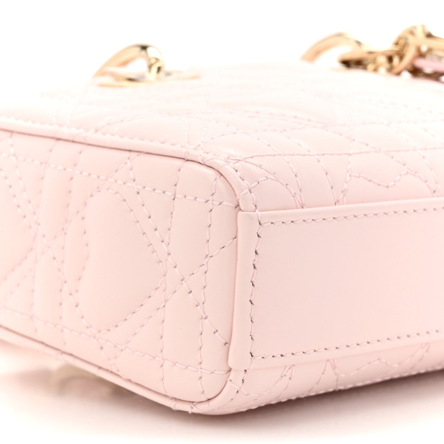Christian Dior Lambskin Cannage Dioramour Micro Lady D-Joy Pale