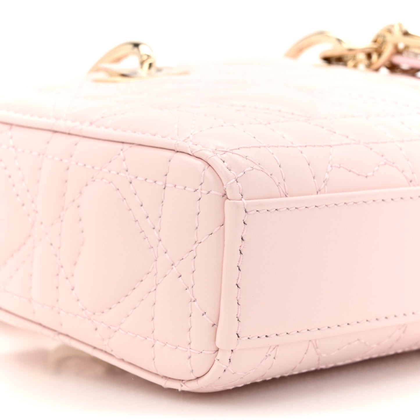 Lambskin Cannage Dioramour Micro Lady D-Joy Pale Pink