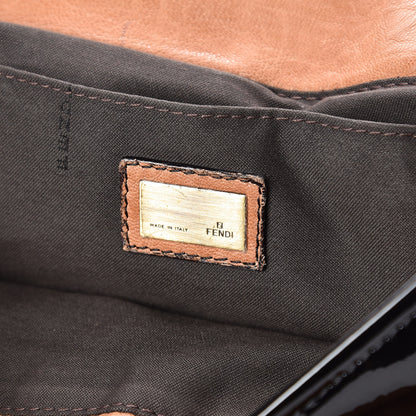 Fendi Nappa Patent B Bag Osso Black 6 of 16