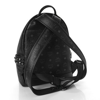 MCM Visetos Small Side Stud Stark Backpack Black 3 of 9