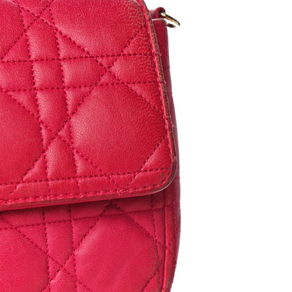 Christian Dior Lambskin Cannage Miss Dior Promenade Pouch Fuchsia 21 of 30