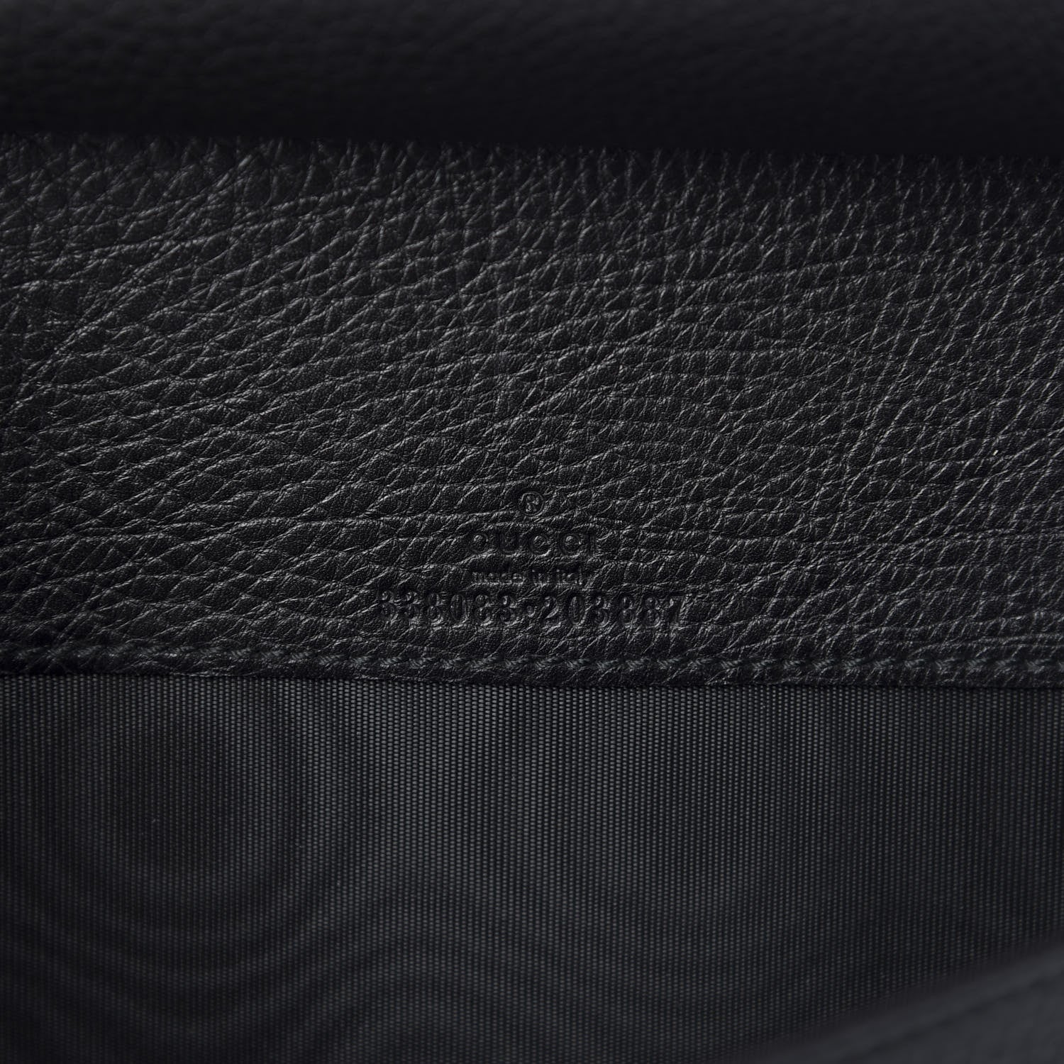 Gucci Pebbled Calfskin Soho Document Holder Black 6 of 6