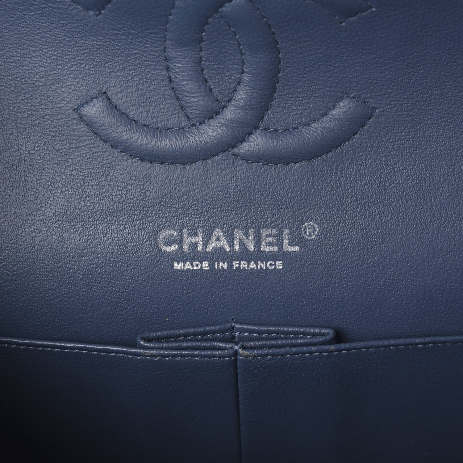 Chanel Lambskin Quilted Medium Double Flap Blue 6 of 11
