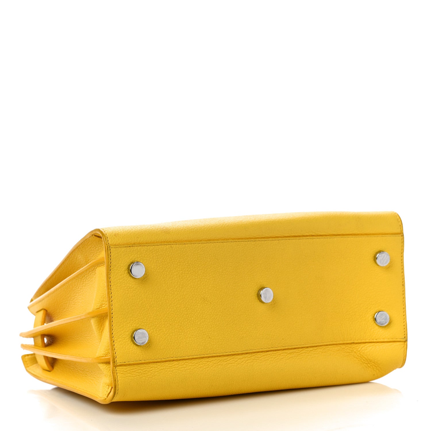 Saint Laurent Grained Calfskin Baby Sac De Jour Yellow 4 of 17