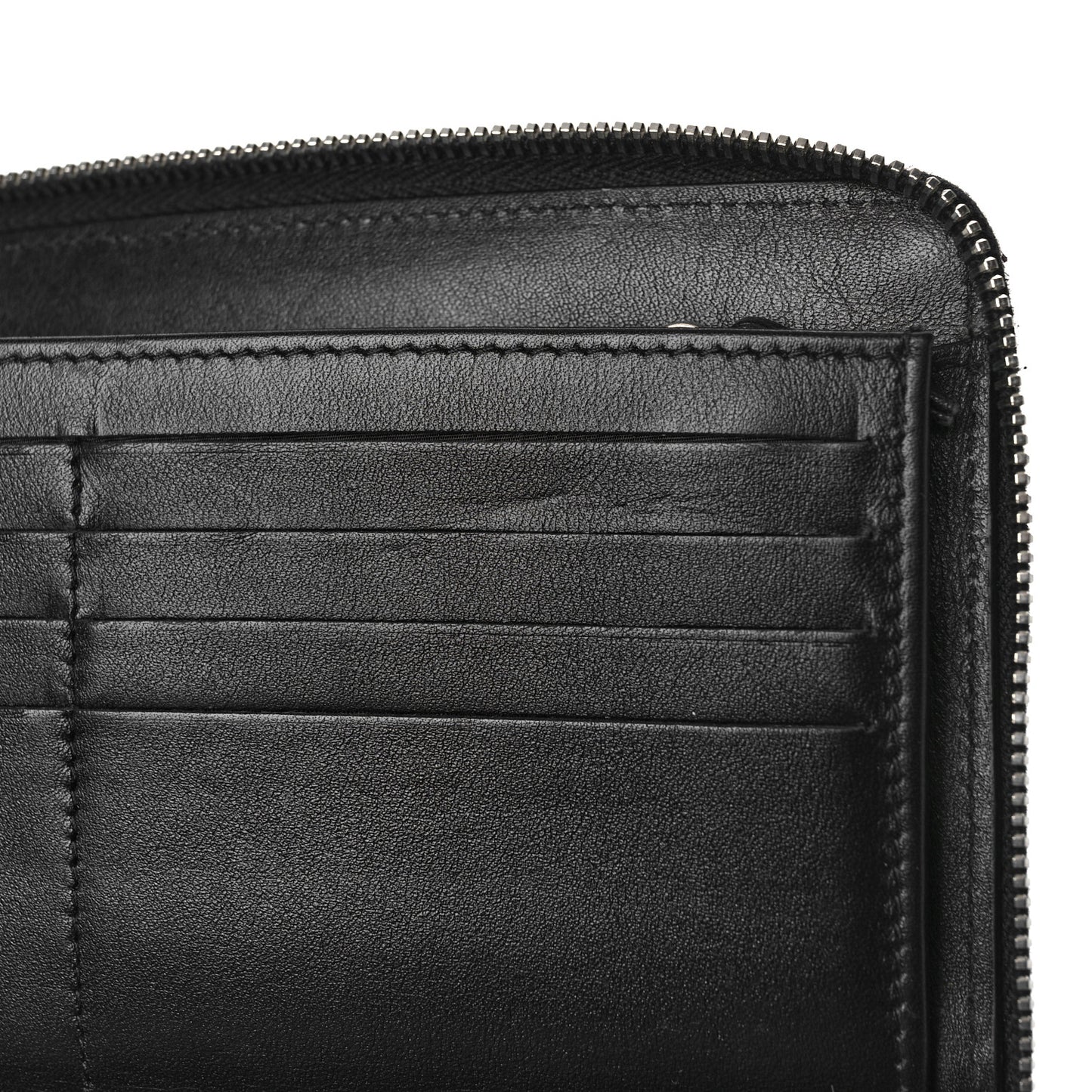 Patent Quilted Large Zip Around Organizer Wallet So Black