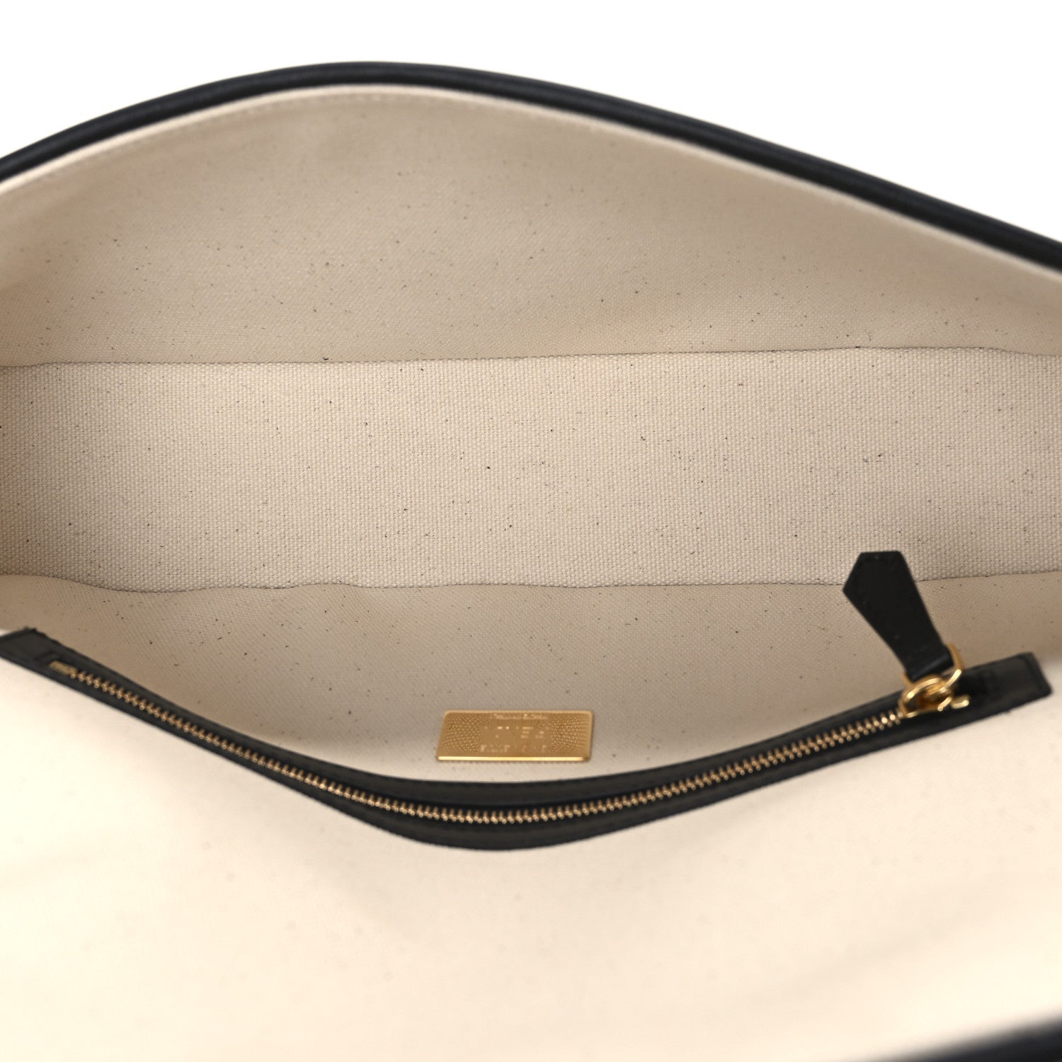 Fendi Canvas Vitello Seta FF Multicolor Embroidered Baguette Brandy Black 5 of 11