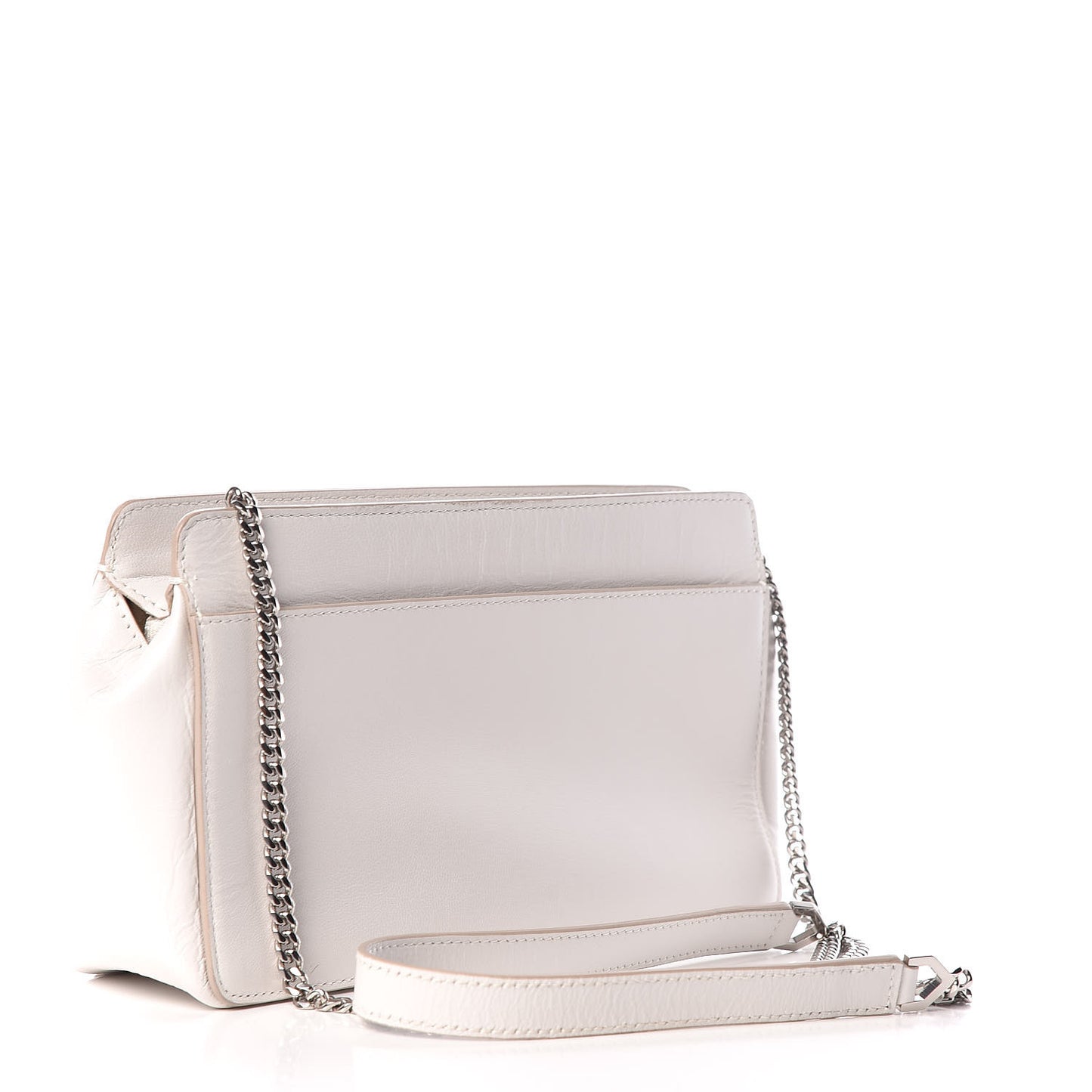 Goatskin Quilted Pocket Crossbody Off White