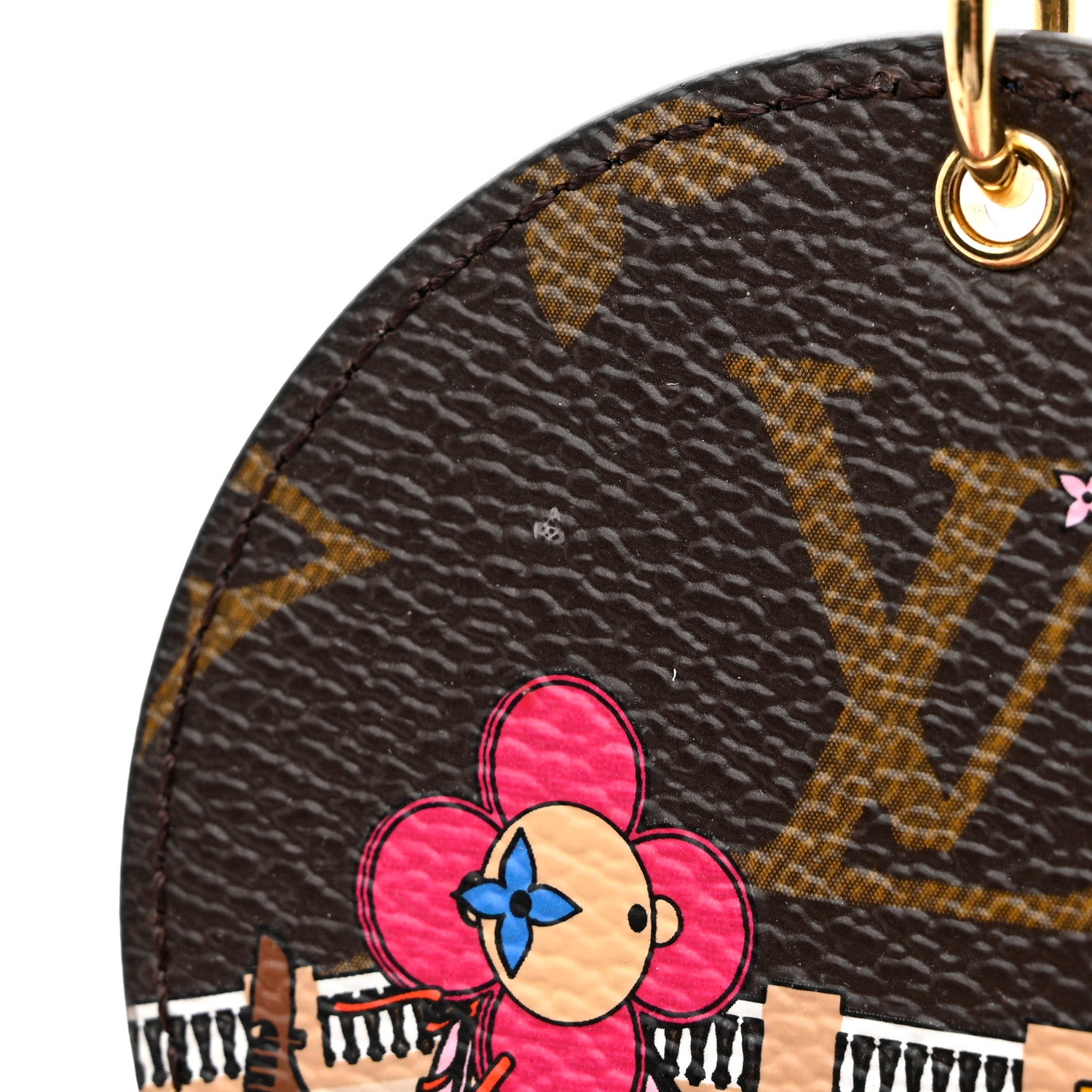 Louis Vuitton Monogram 2019 Christmas Animation Venice Bag Charm Key Ring Blue 4 of 5
