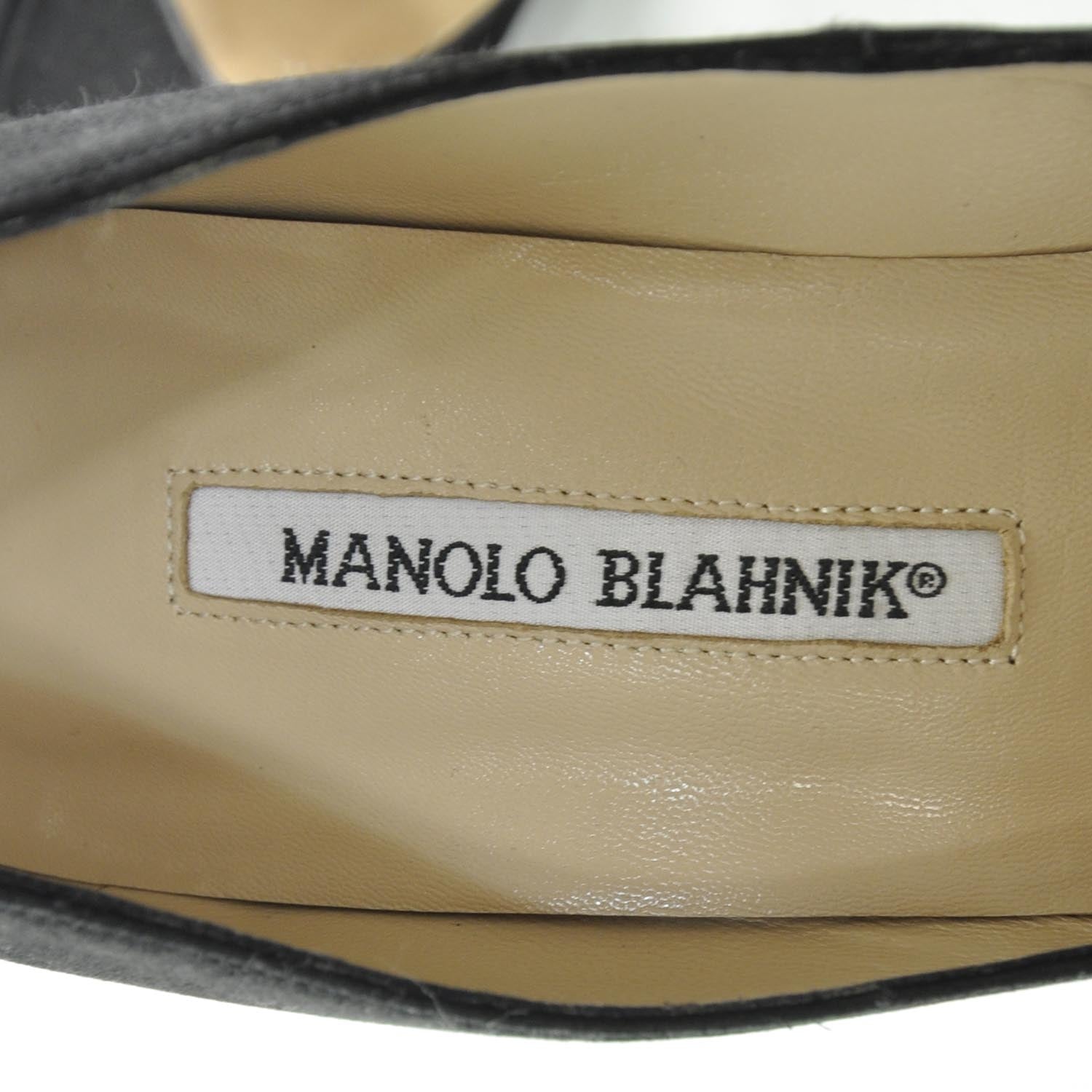 FASHIONPHILE MANOLOBLAHNIKSatinHangisiPumps39Black 8 of 8