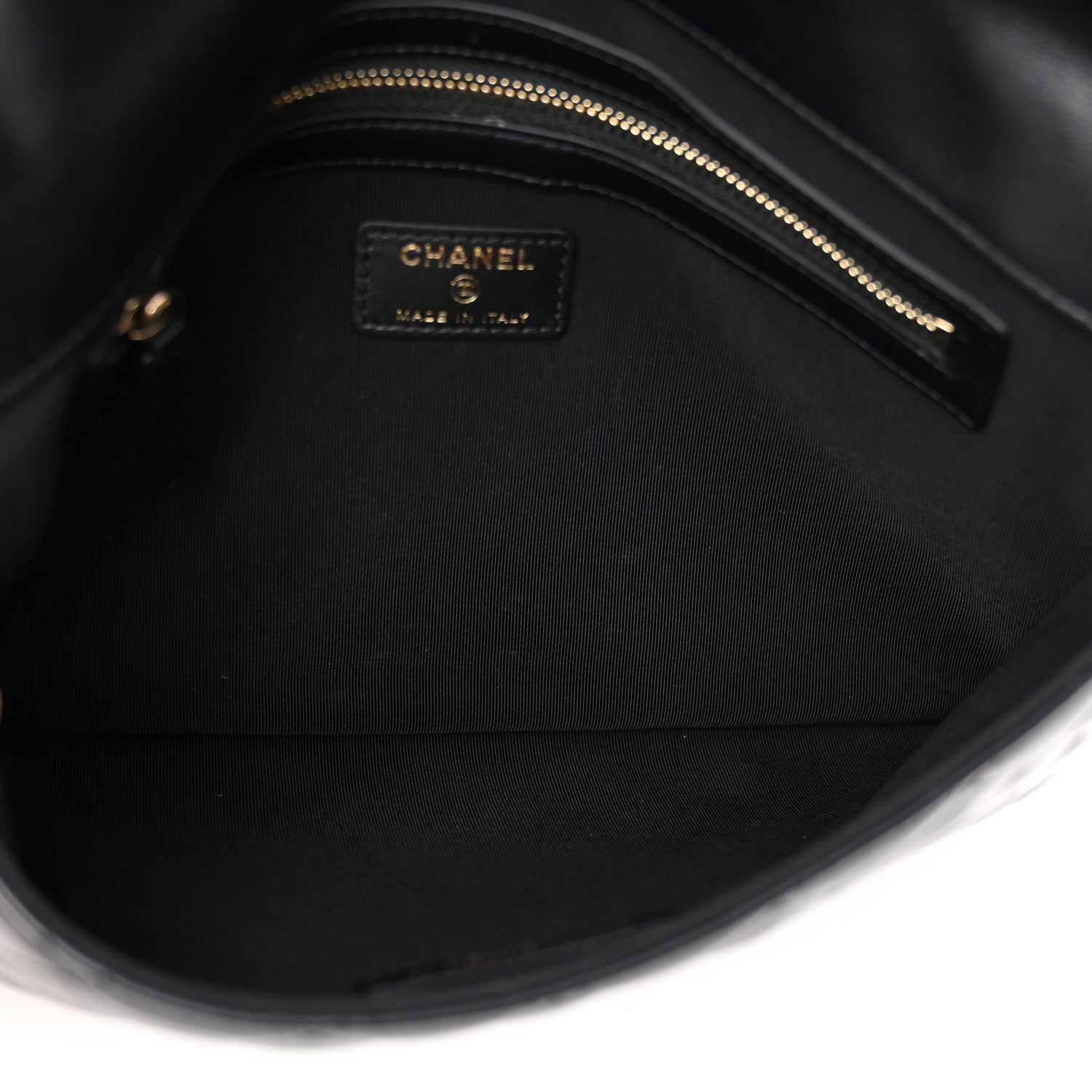 Chanel Lambskin Enamel Quilted Document Portfolio Holder Black 5 of 9