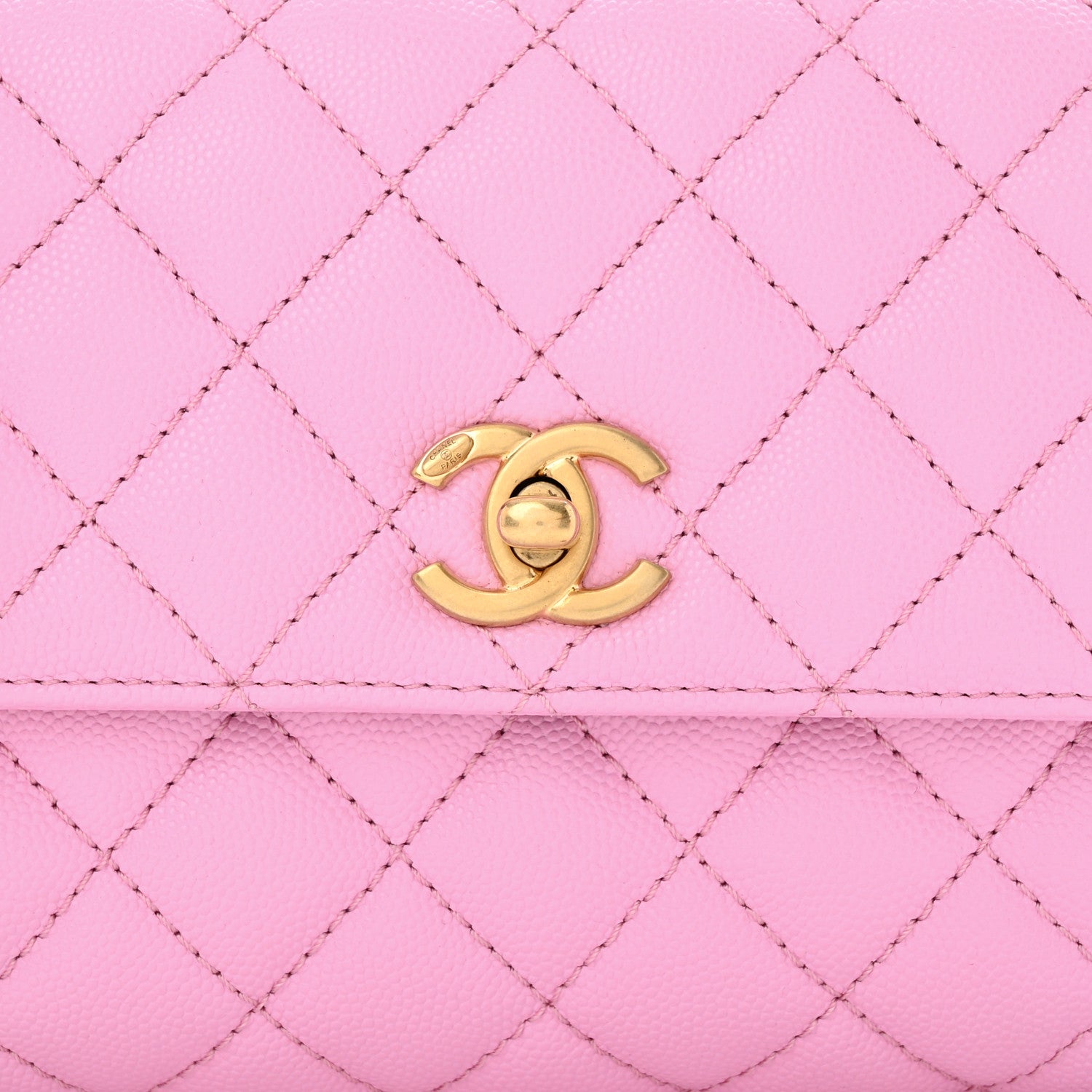 Chanel Caviar Quilted Mini Coco Chain Handle Flap Pink 8 of 10