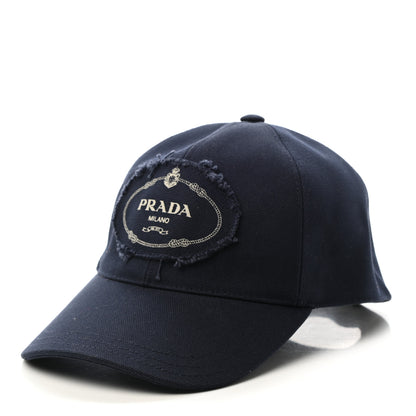 Prada Cotton Baseball Hat M Navy 1 of 8