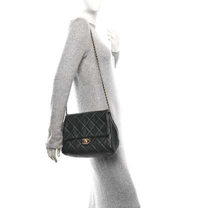 Chanel Lambskin Quilted Side Flap Black 2 of 10