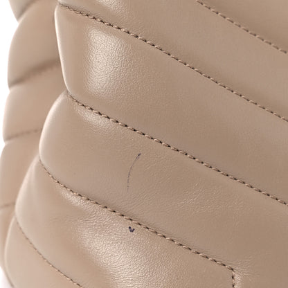 Saint Laurent Calfskin Y Quilted Monogram Medium Loulou Chain Satchel Dark Beige 15 of 15