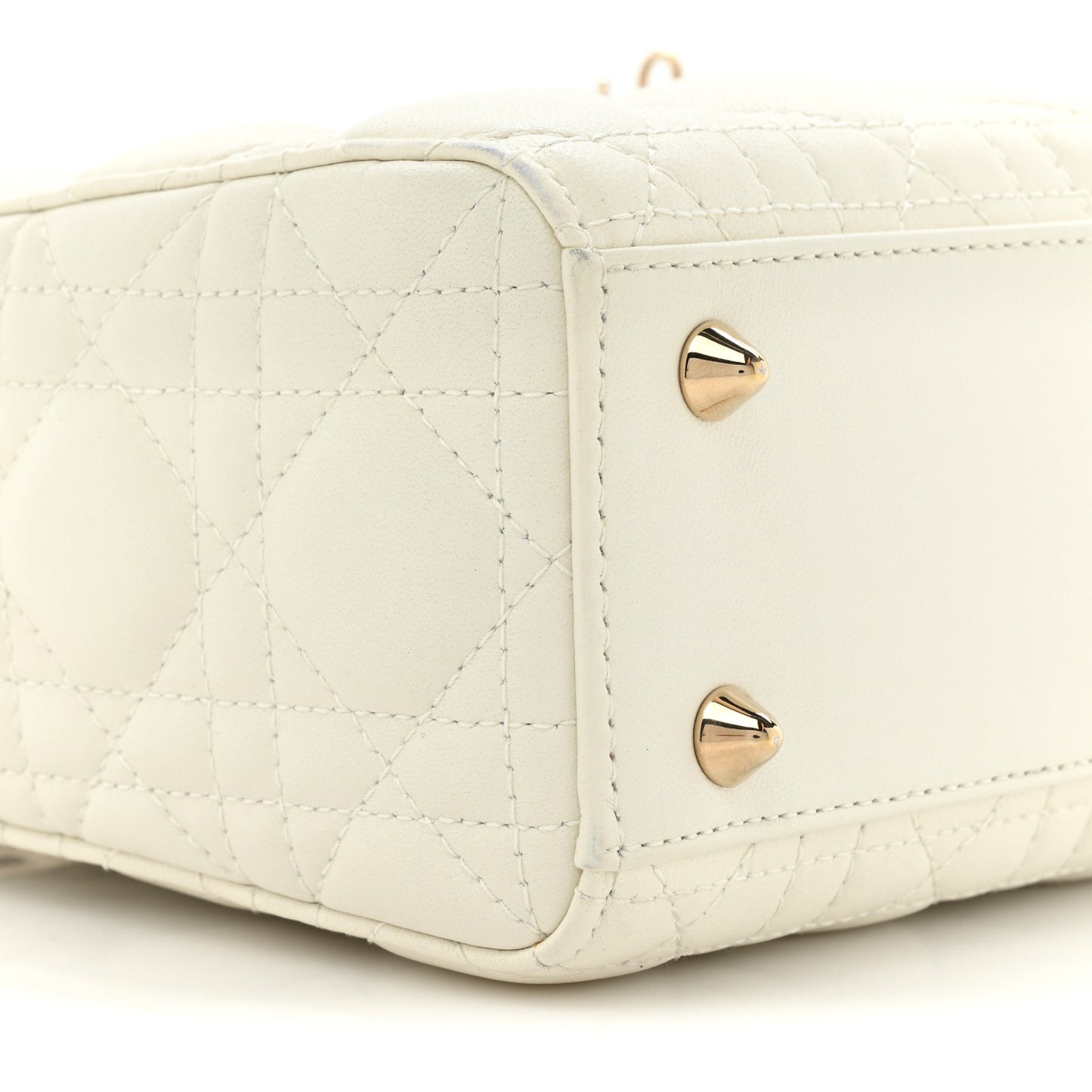 Lambskin Cannage Small My ABCDior Lady Dior White