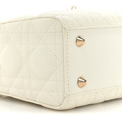 Christian Dior Lambskin Cannage Small My ABCDior Lady Dior White 9 of 14